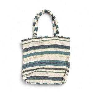 Mercado Global Woven Cotton Artisan Tote Bag | Striped Canvas Shoulder Tote
